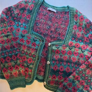 Zara floral cardigan